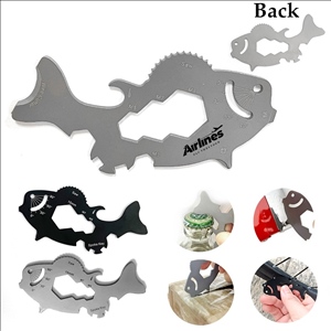 15-In-1 Mini Metal Tools Cards Multi-Function Fish Shape